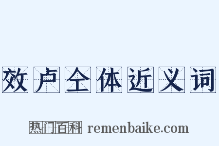 效卢仝体近义词是什么意思的图片
